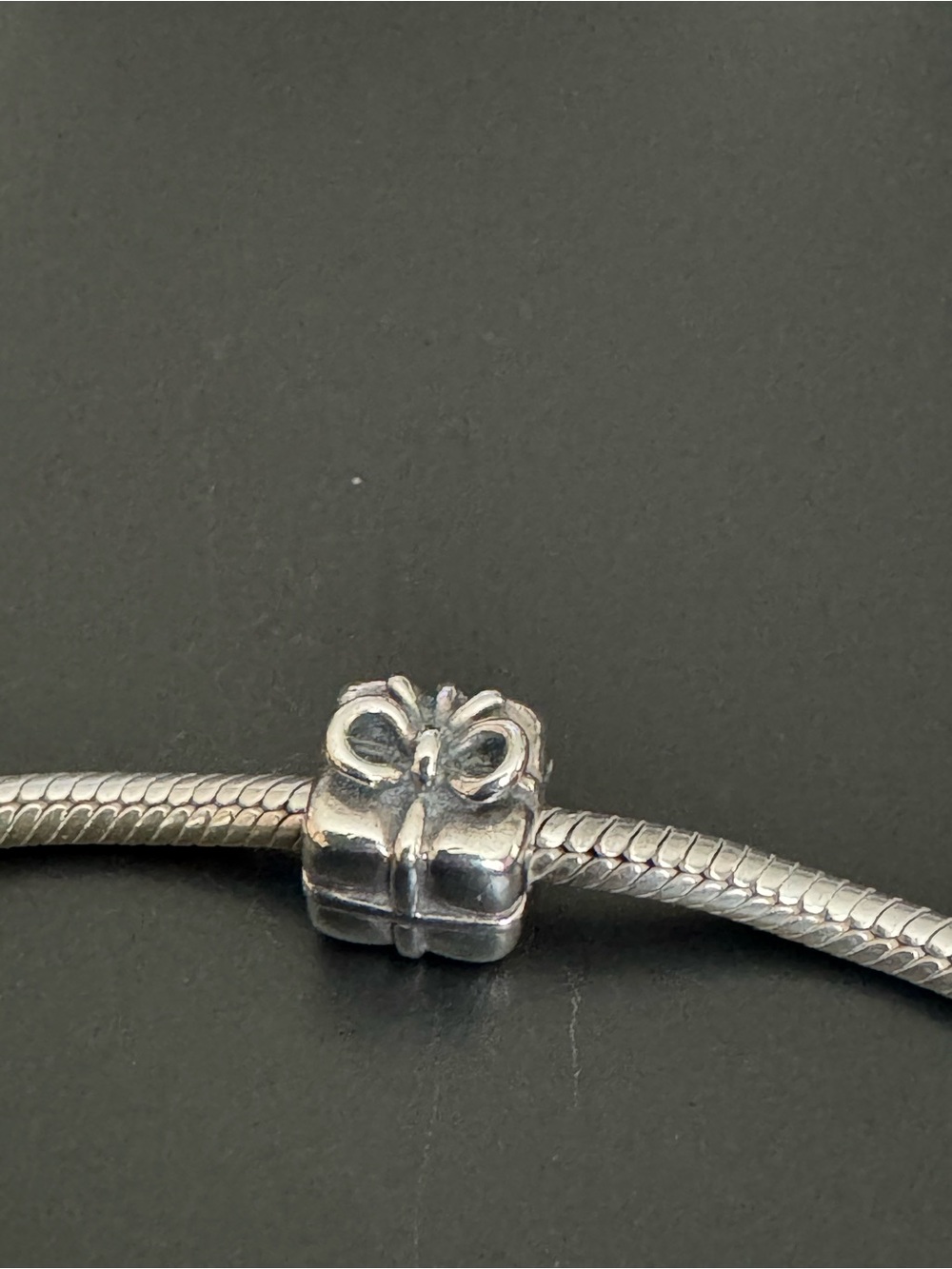 Pandora Retired 925 Sterling Silver “Present” Bead Charm